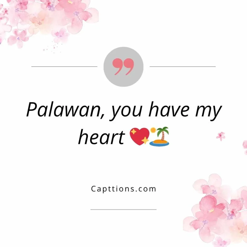 Short Palawan Captions for Instagram 