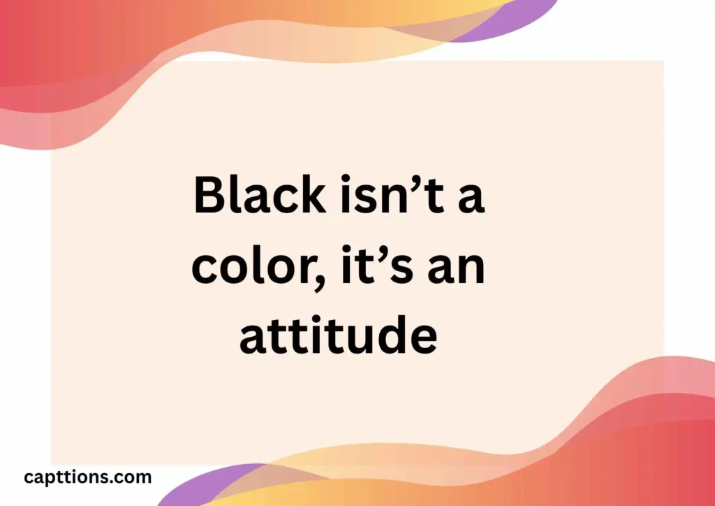 Sassy and Bold Black Outfit Captions for Girl