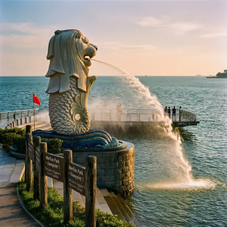 Captions for Scenic Merlion Views