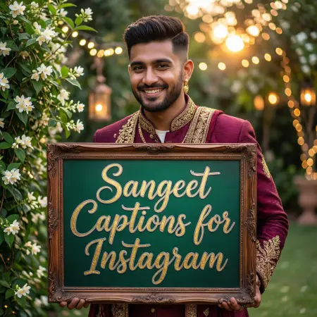 Sangeet Captions for Instagram for Groom