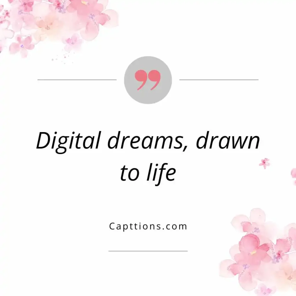 Captions for Digital Sketch Art