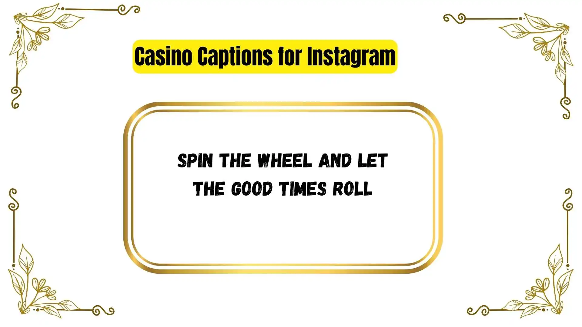 Casino Captions for Instagram