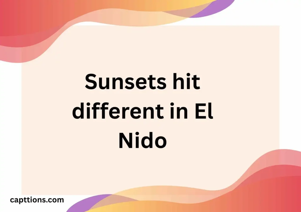 El Nido Captions Instagram