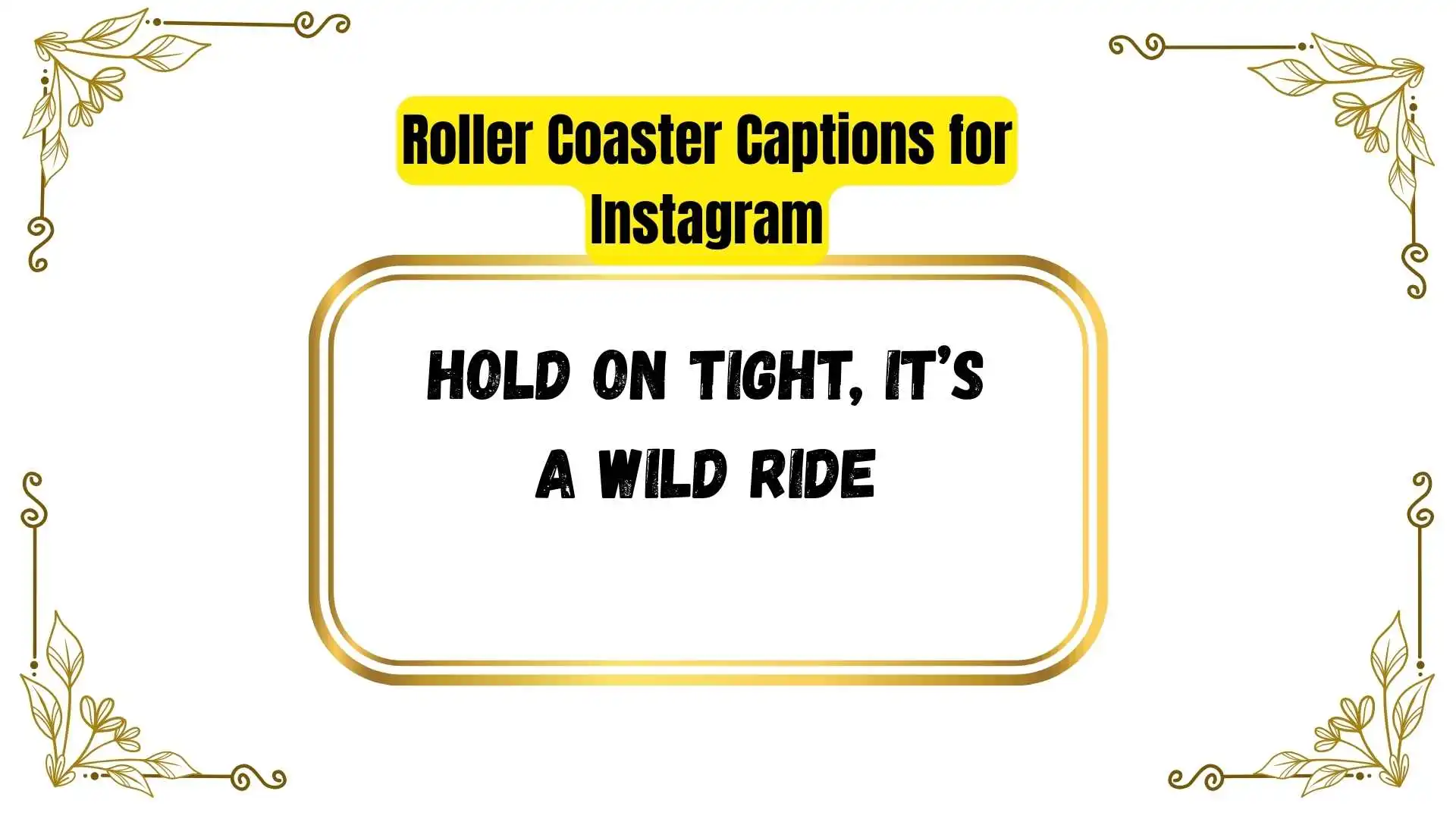 Roller Coaster Captions for Instagram