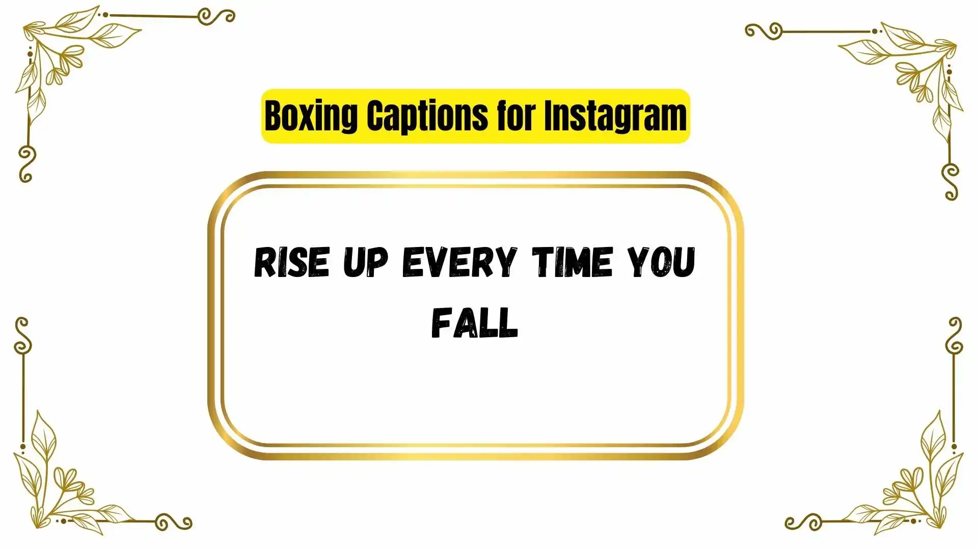 Boxing Captions for Instagram