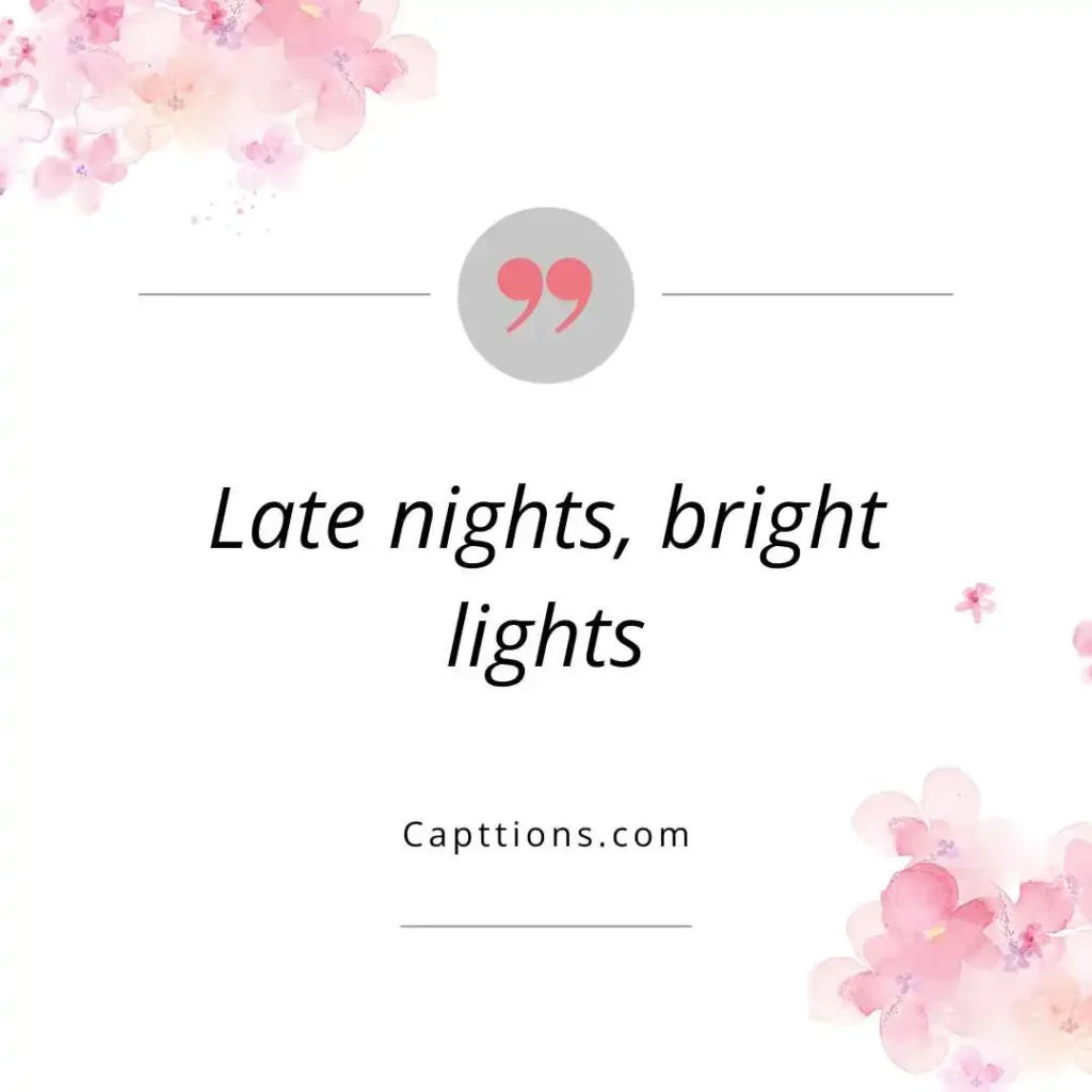 Captions for Nighttime Hangouts