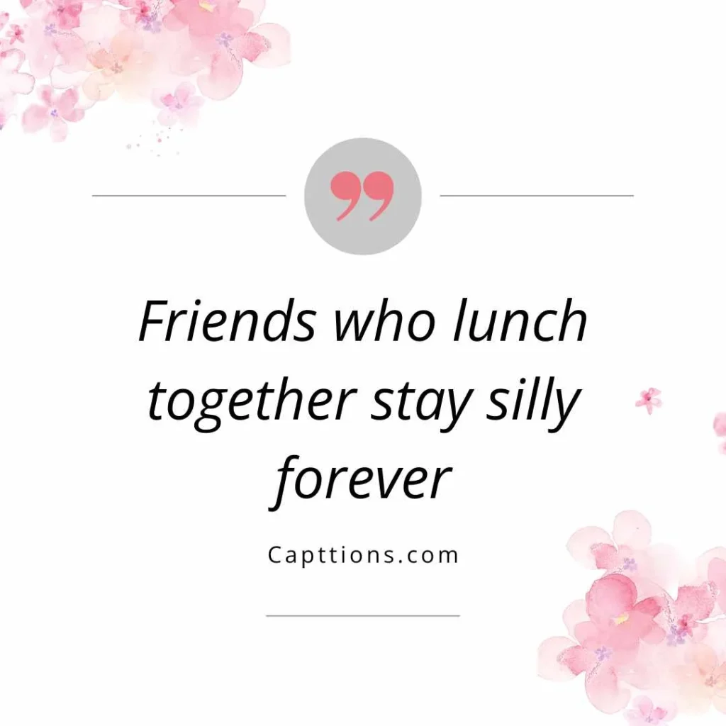 Funny Lunch with Friends Captions