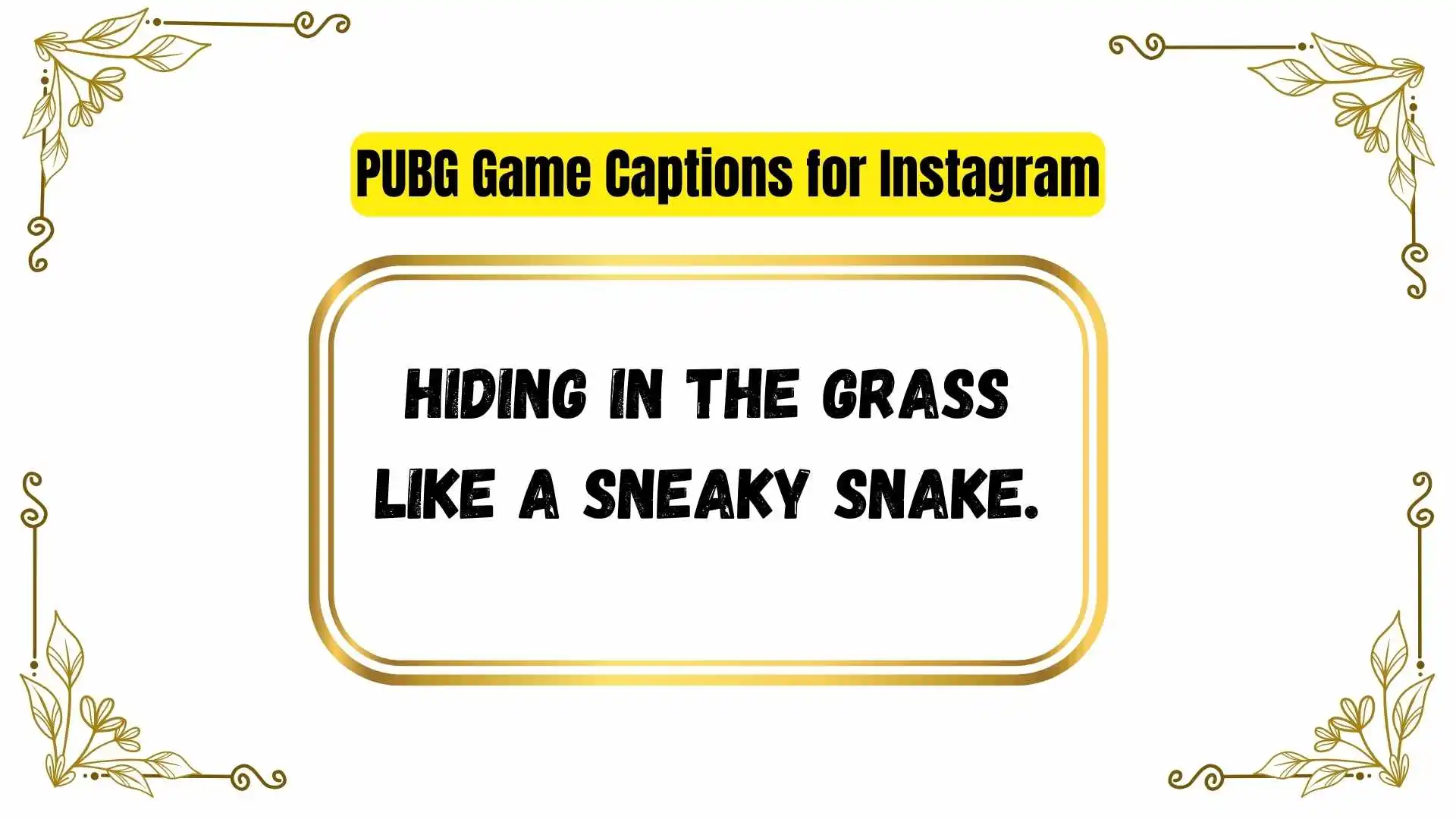 PUBG Game Captions for Instagram