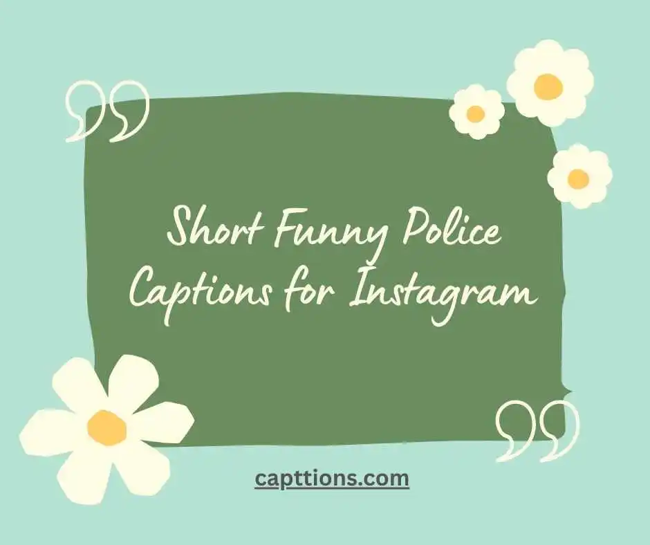 Short Funny Police Captions for Instagram