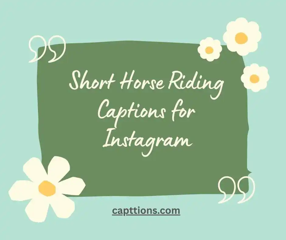 Short Horse Riding Captions for Instagram