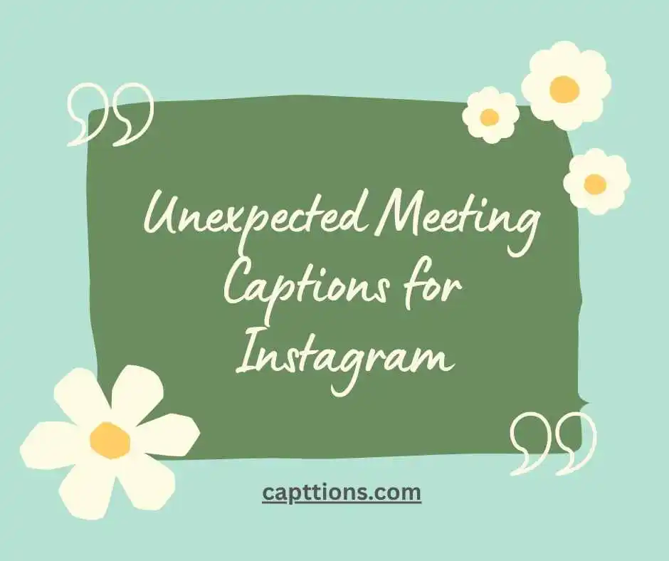 Unexpected Meeting Captions for Instagram