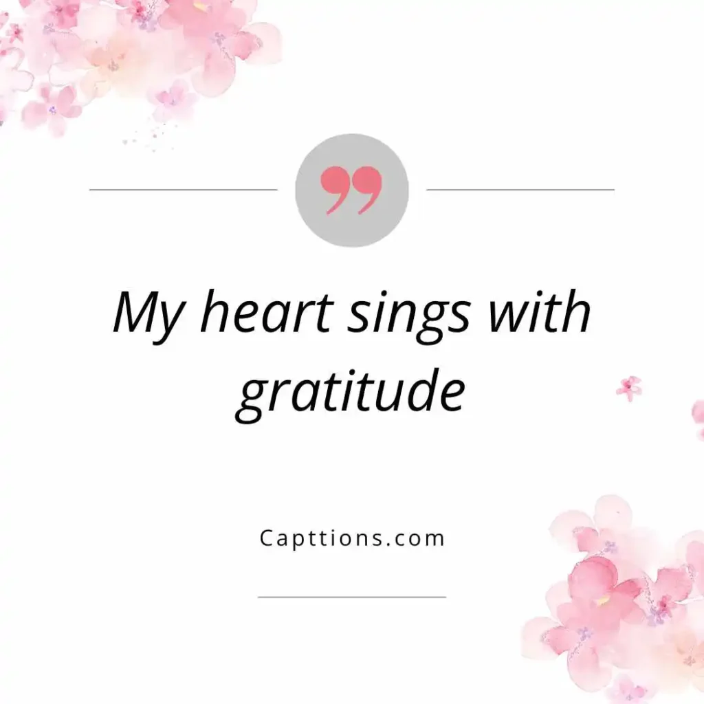Captions for Gratitude and Thankfulness