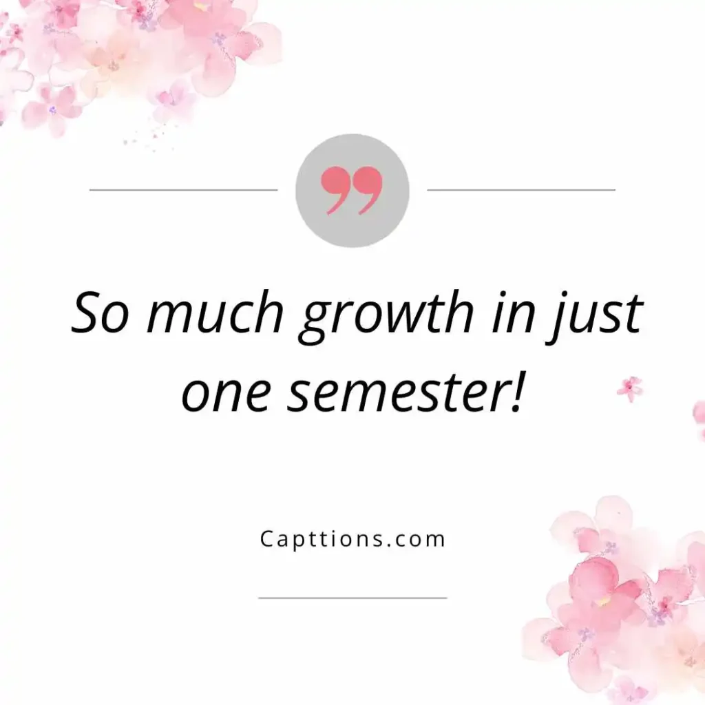 Captions for Reflecting on the Semester