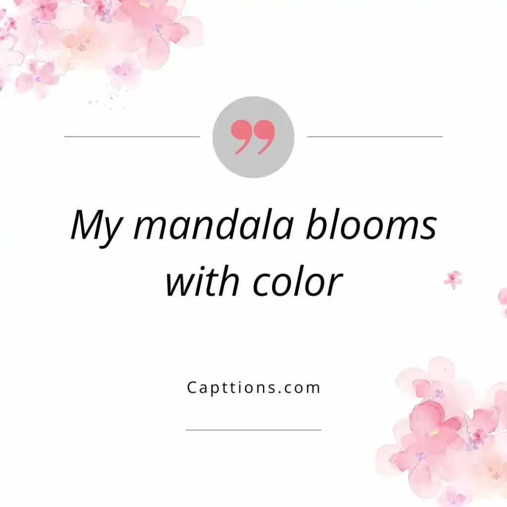 Colorful Mandala Captions