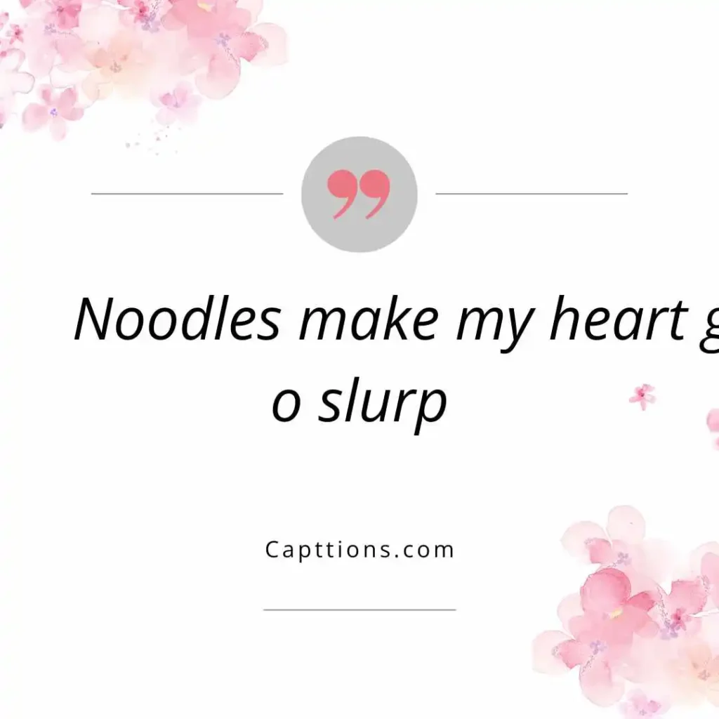 Cute Noodles Captions