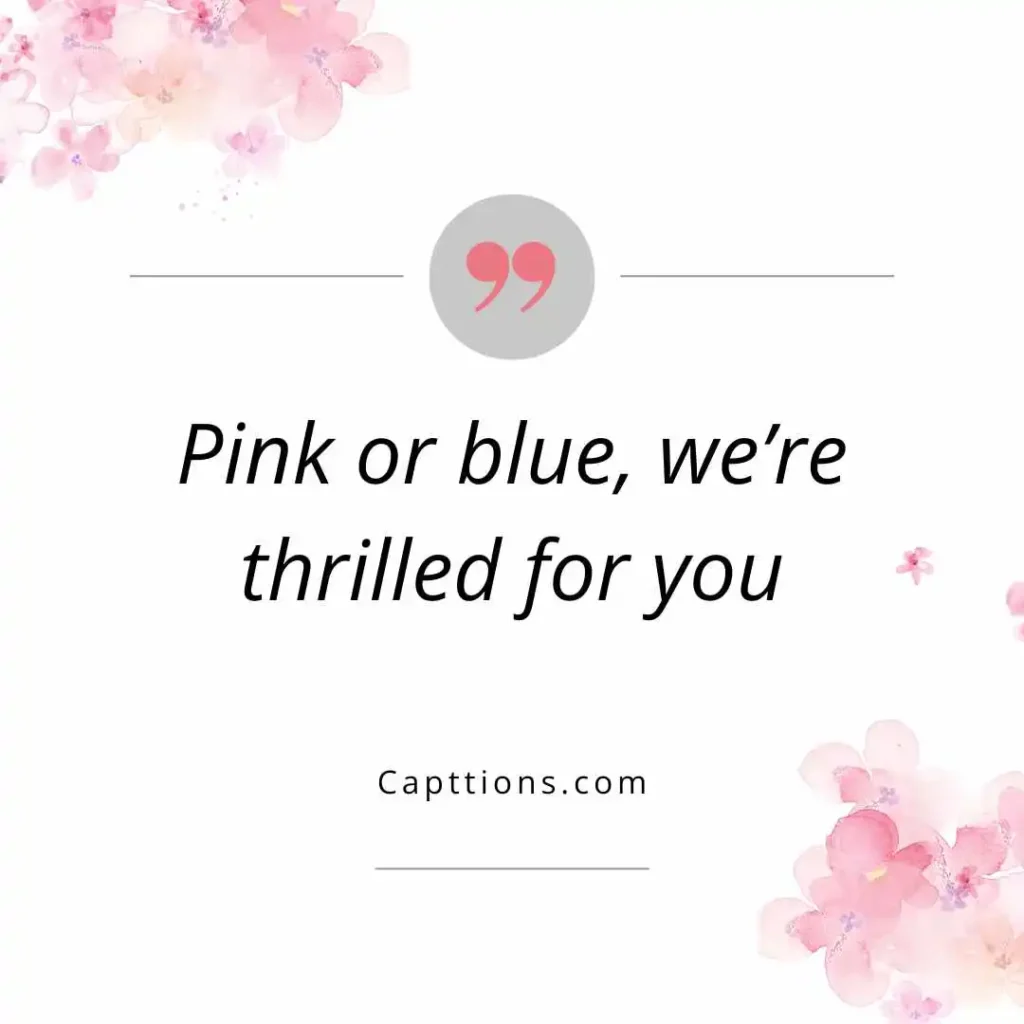 Fun and Playful Gender Reveal Captions