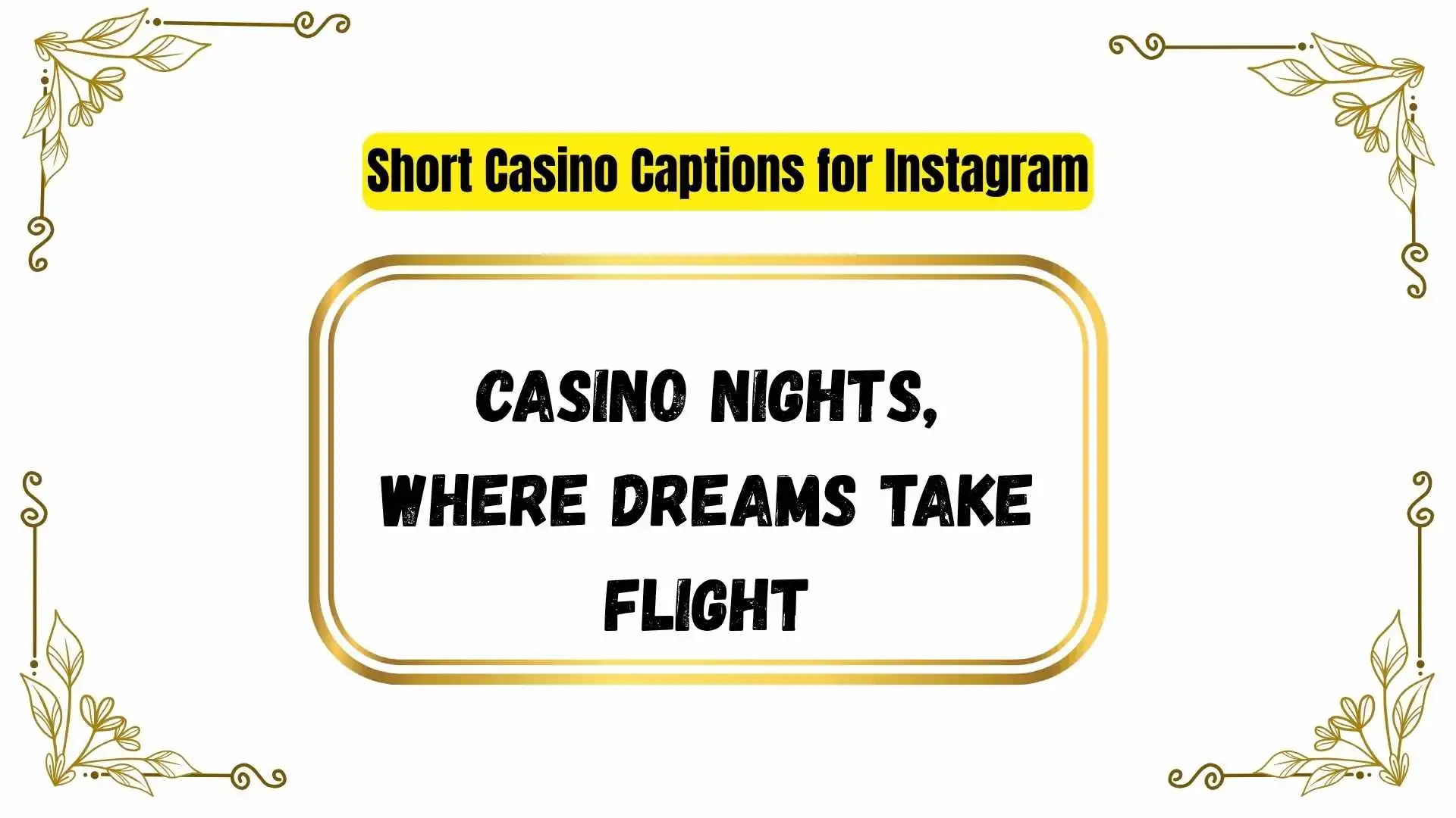 Short Casino Captions for Instagram